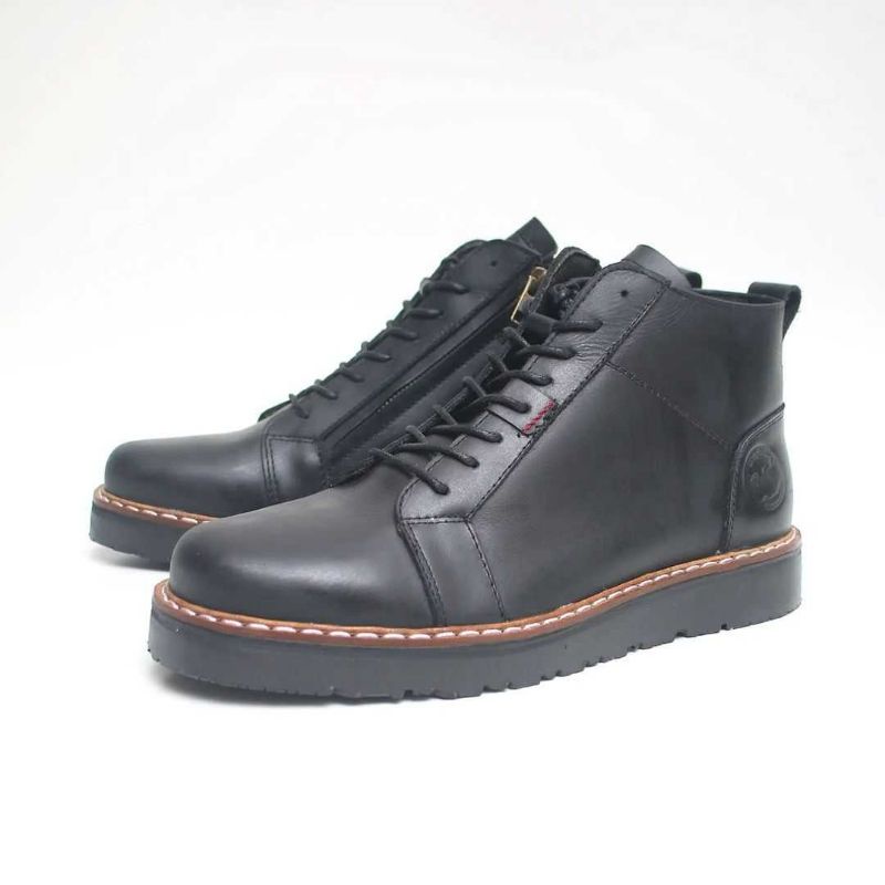 Sultan Footwear X Baldev Black | Black Genuine Leather Men's Zipper ...