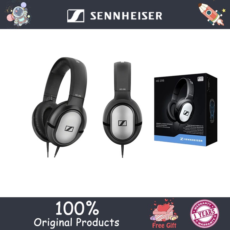 Sennheiser HD 206 Wired In ear Noise Reduction Stereo Headset Shopee