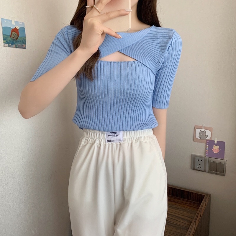 Eleven RRX Boobey Knitted Top #8743 | Shopee Philippines