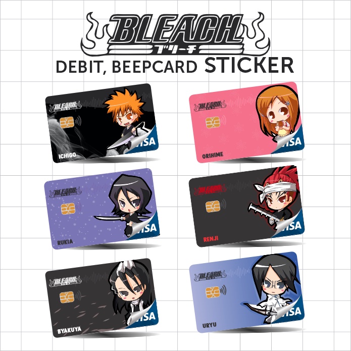 Bleach Anime LICENSE ATM BEEP DEBIT BANK Skins Stickers Ichigo Rukia ...