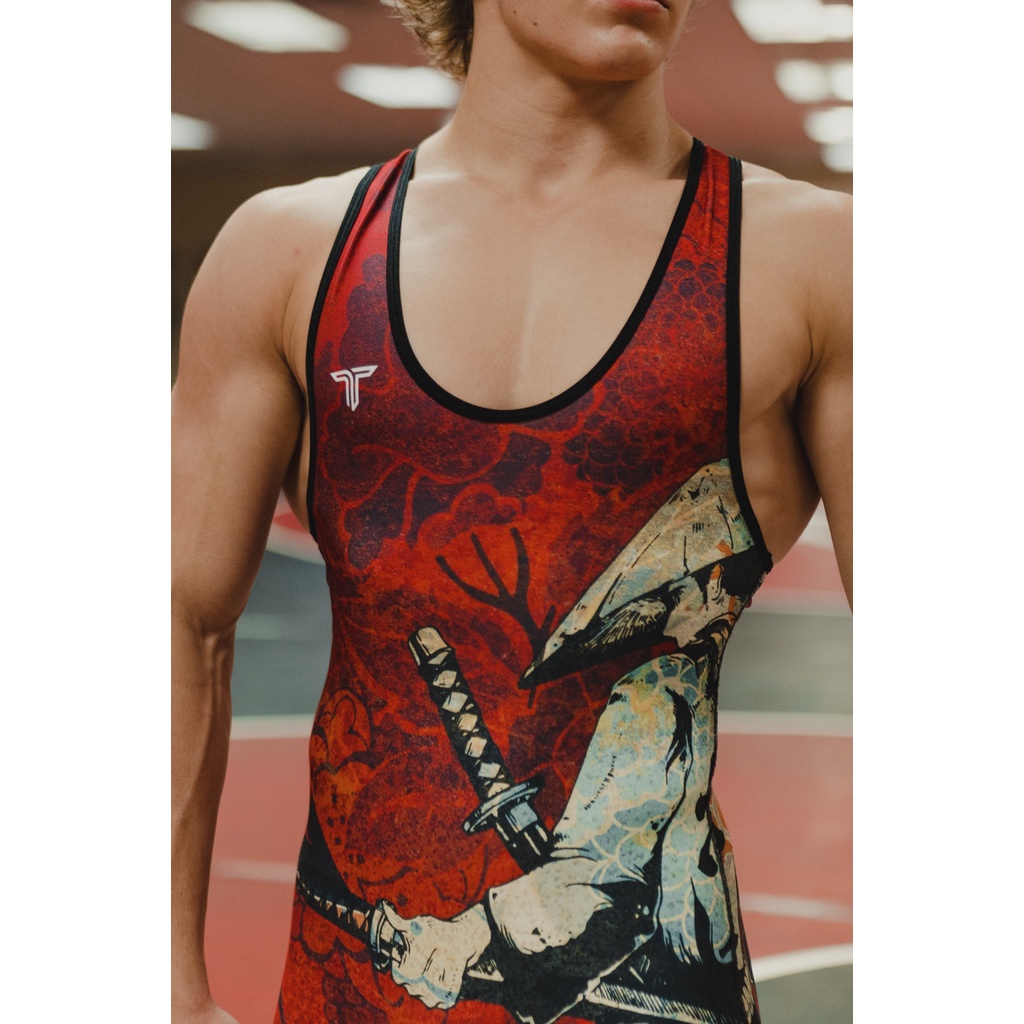 Samurai Wrestling Singlet Wrestling Singlets Suit Boxing Triathlon One ...