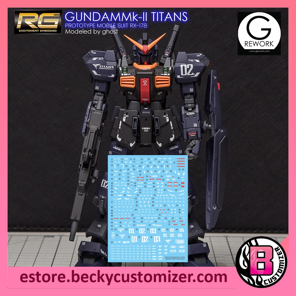 G-Rework [RG] RX-178 MK-II GUNDAM [TITANS] (water decal) | Shopee ...