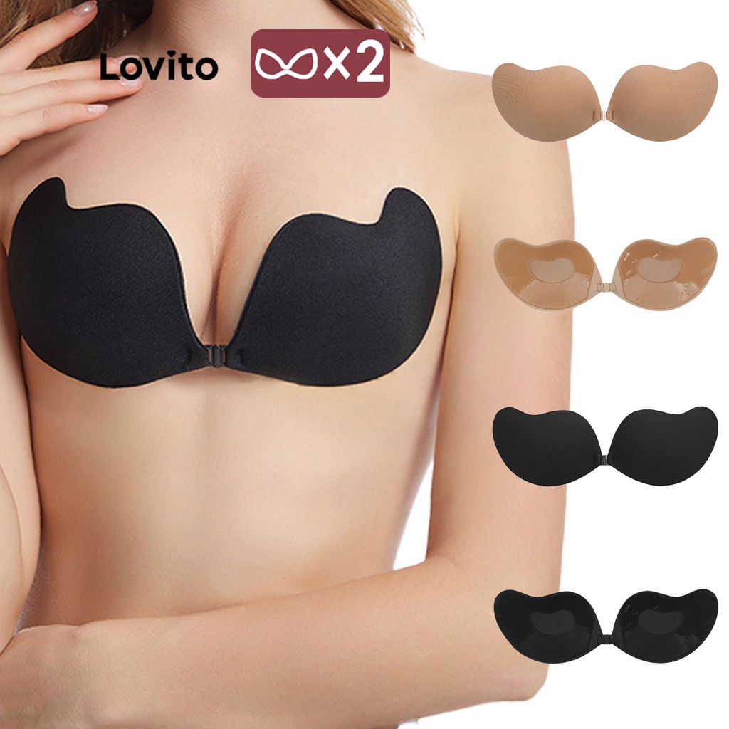 thumbnail image 2 of Double Sided Sticky Bra Inserts - Instant Lift Bra Pads Inserts Reusable Breast Pads Push Up For Bikini Swimsuit Sports Bra 2 of 14