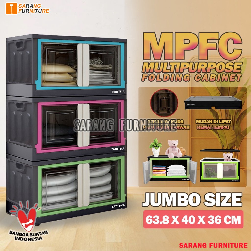 CONTAINER BOX Multipurpose Folding Cabinet TABITHA JUMBO PLASTIC ...