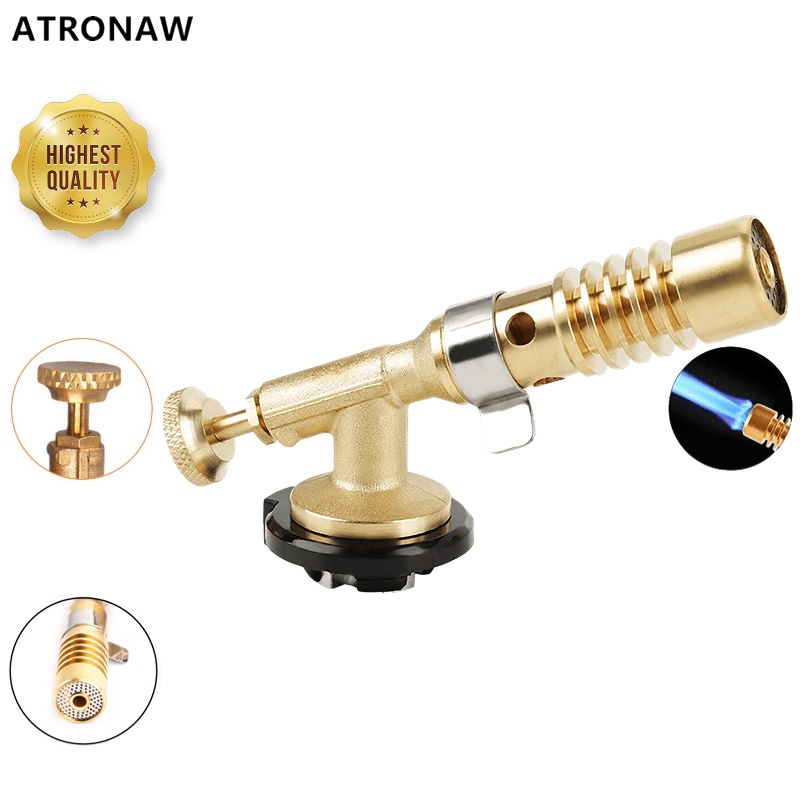 ATRONAW Torch Flame Gun Butane Blow Torch Gun,with Safety Lock and