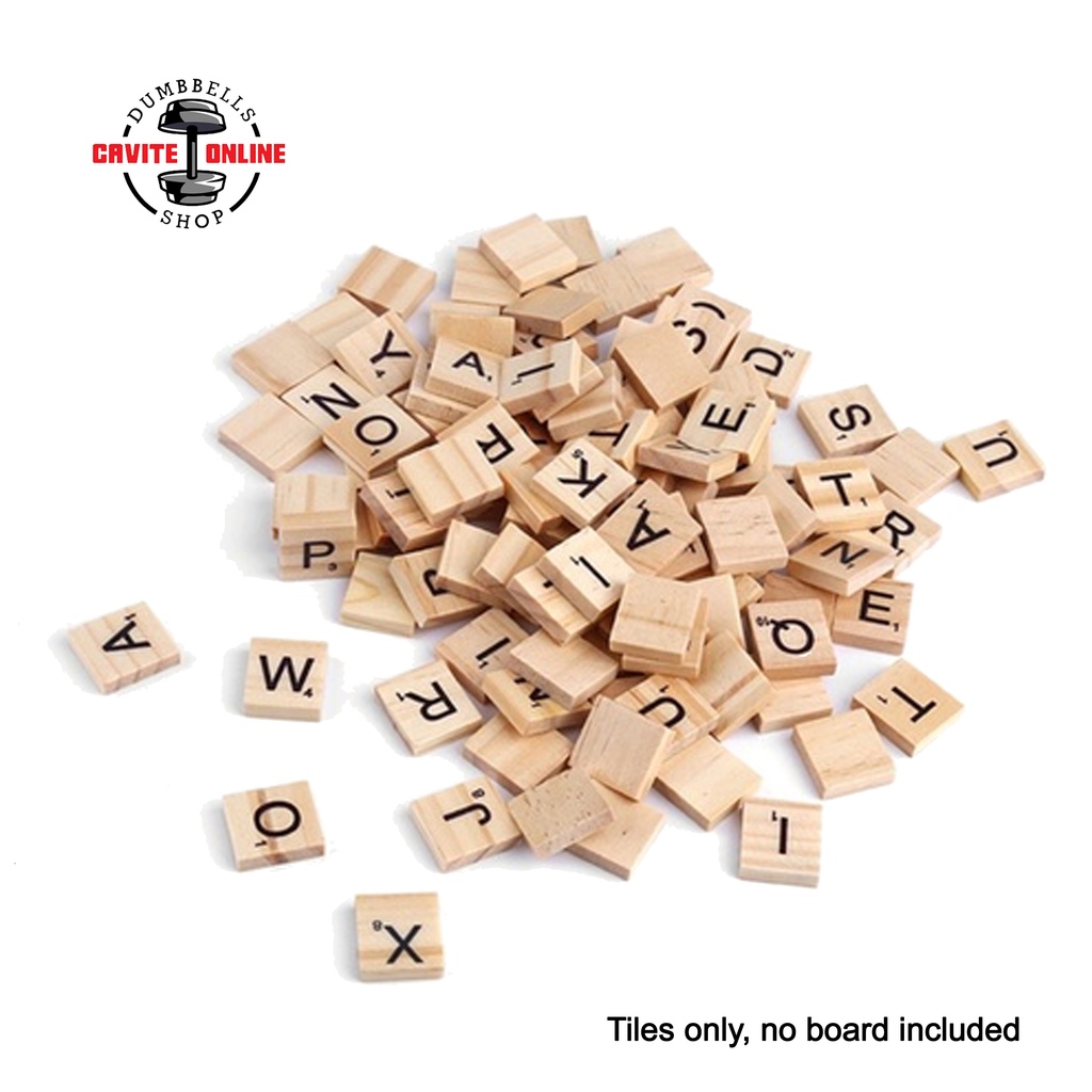100Pcs Alphabet Scrabble Tiles Black Letters & Numbers Digital Puzzle ...
