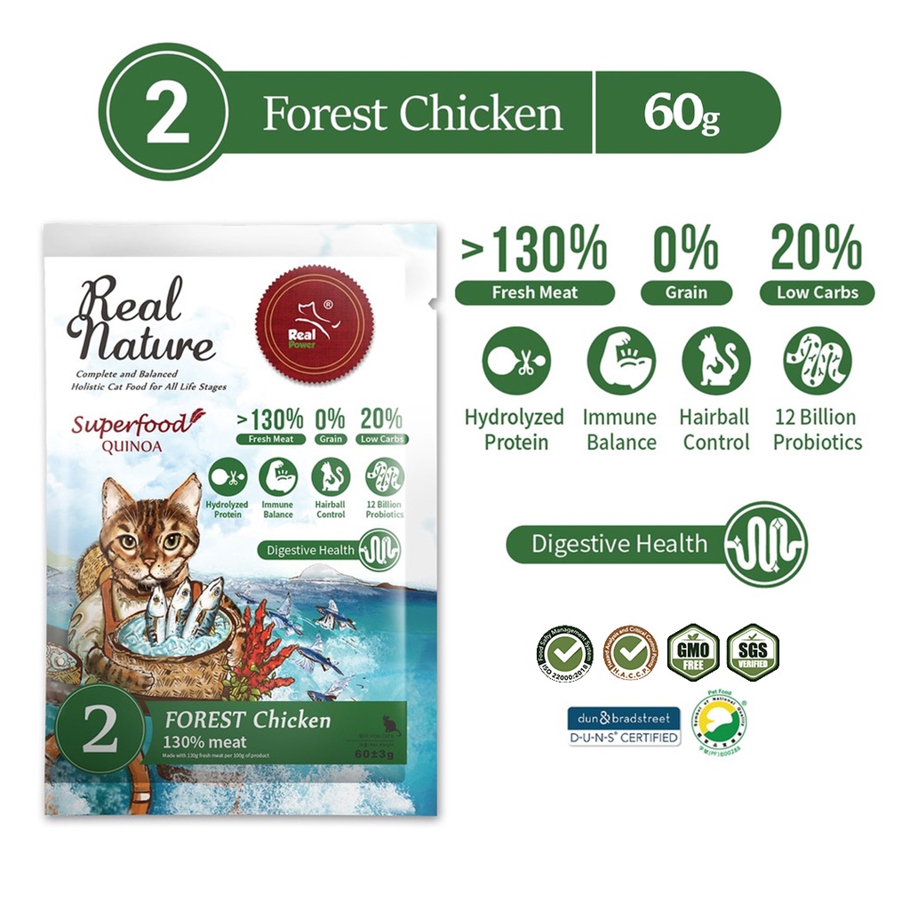 Real Power Holistic Cat Food For All Life Stages Superfood Quinoa