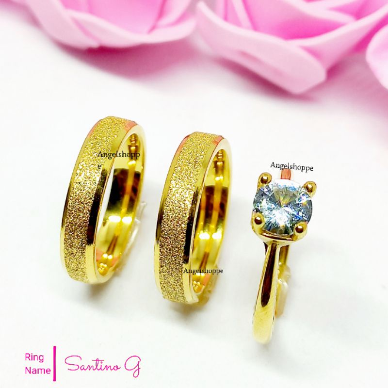 3in1 Set [Wedding ring and Engagement Ring] | Shopee Philippines