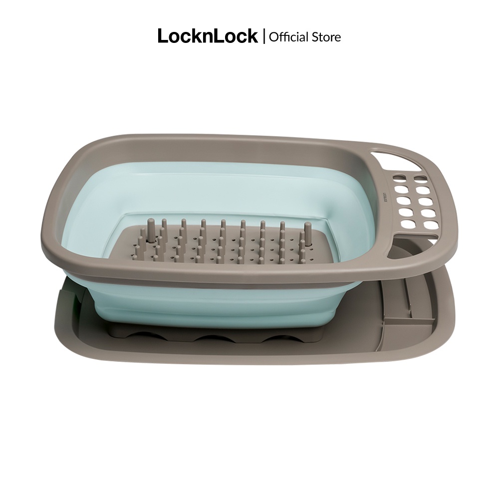 Foldable dish rack with drip tray LDR140GRY LocknLock, 480x375x63mm ...