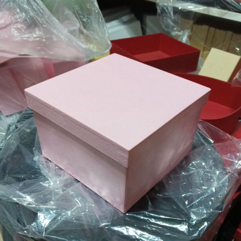 Square hard box 8x8x4 inches hard box gift box pink | Shopee Philippines