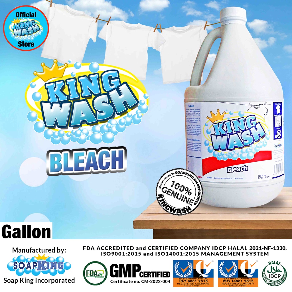 Kingwash Liquid Bleach, King Wash Liquid Bleach, Laundry, Bleach Gallon ...