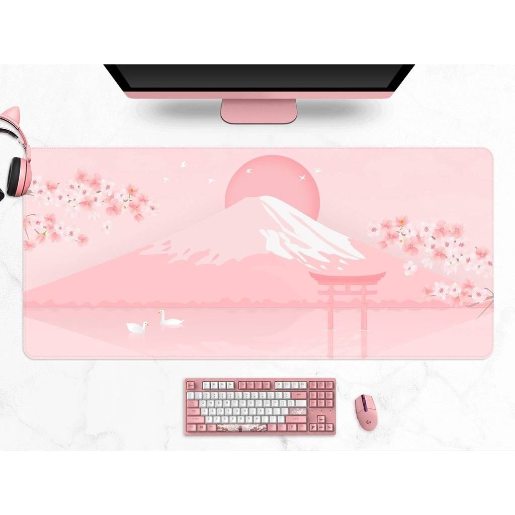 Japanese Pink Sakura Fuji Mouse Pad Gaming XL Custom New Cherry ...