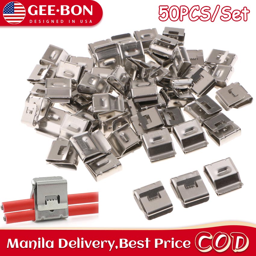 GEEBON 50Pcs Solar Panel Cable Clip Photovoltaic Cable Clamp PV Wire ...