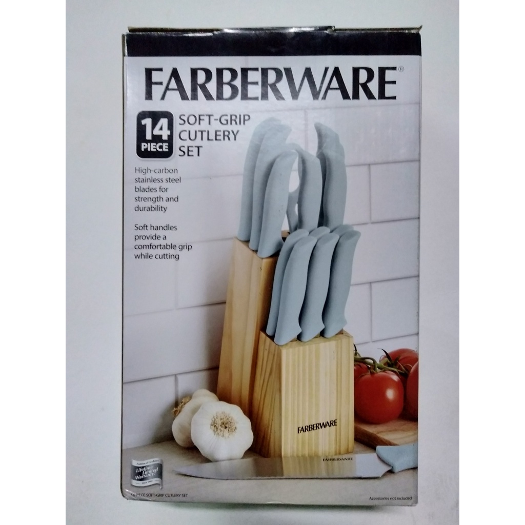 Farberware SoftGrip Cutlery Knife Set 14Piece 14 pc. Authentic