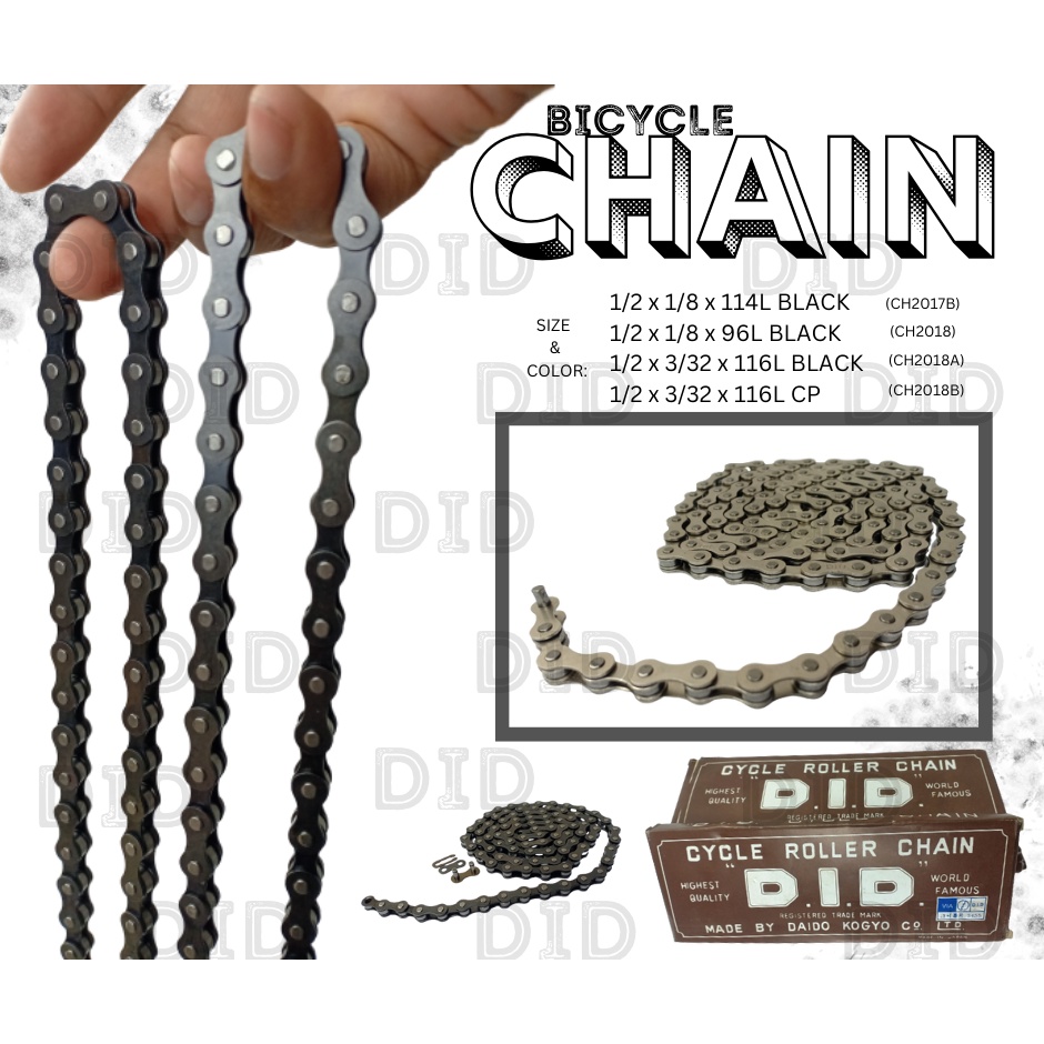 Bicycle Bike Chain DID 96Link 114 Link 116Link MTB/BMX/Japan Bike Chain ...