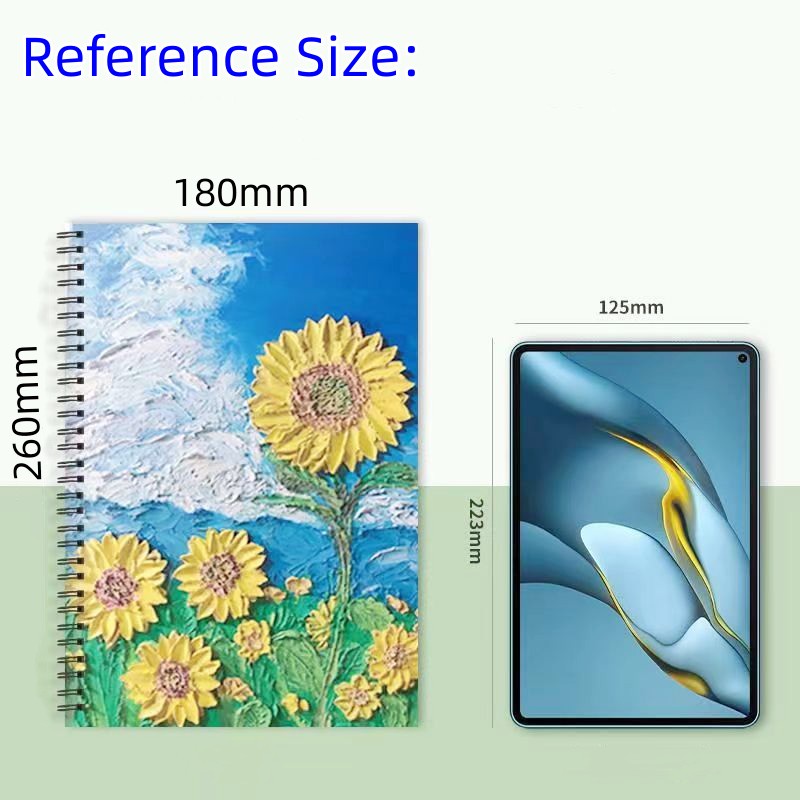 World-famous Oil Painting Notebook B5 Hardbound Coil notebook College ...