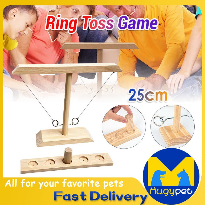 Arink Wood Game Throw Rings Party Toys Interactive Ring Toss Game