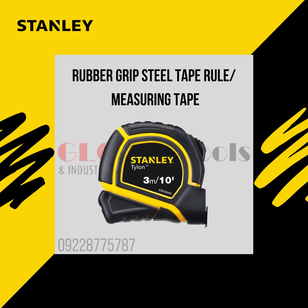 STANLEY Rubber Grip Steel Tape Rule/ Measuring Tape 3M/10