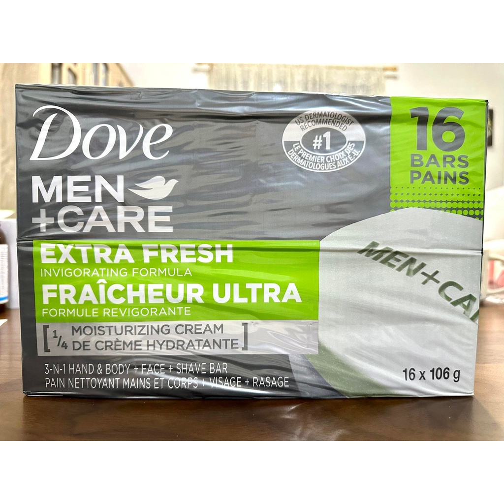 Dove Men 3 in 1 Hand & Body + Face + Shave Bar Soap (106 g) from Canada