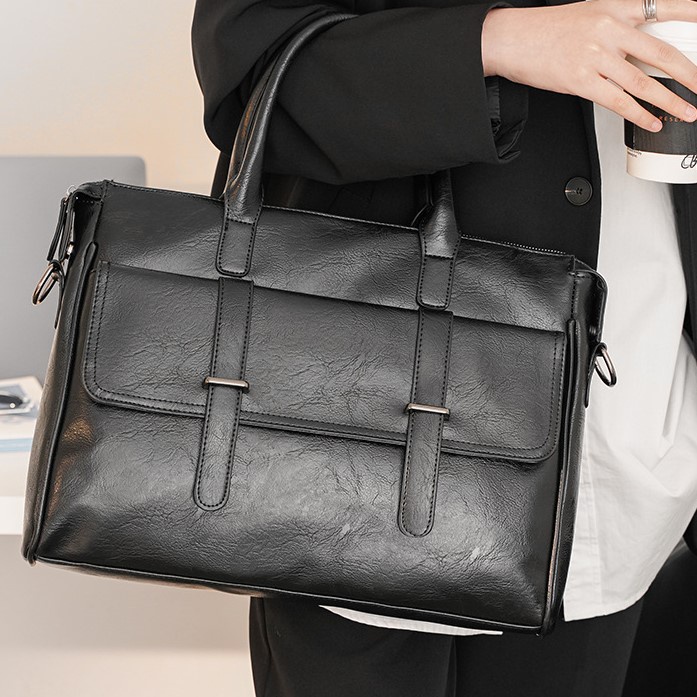 NCAnt Business Men Crossbody bag PU Leather Briefcase Office Tote Bag