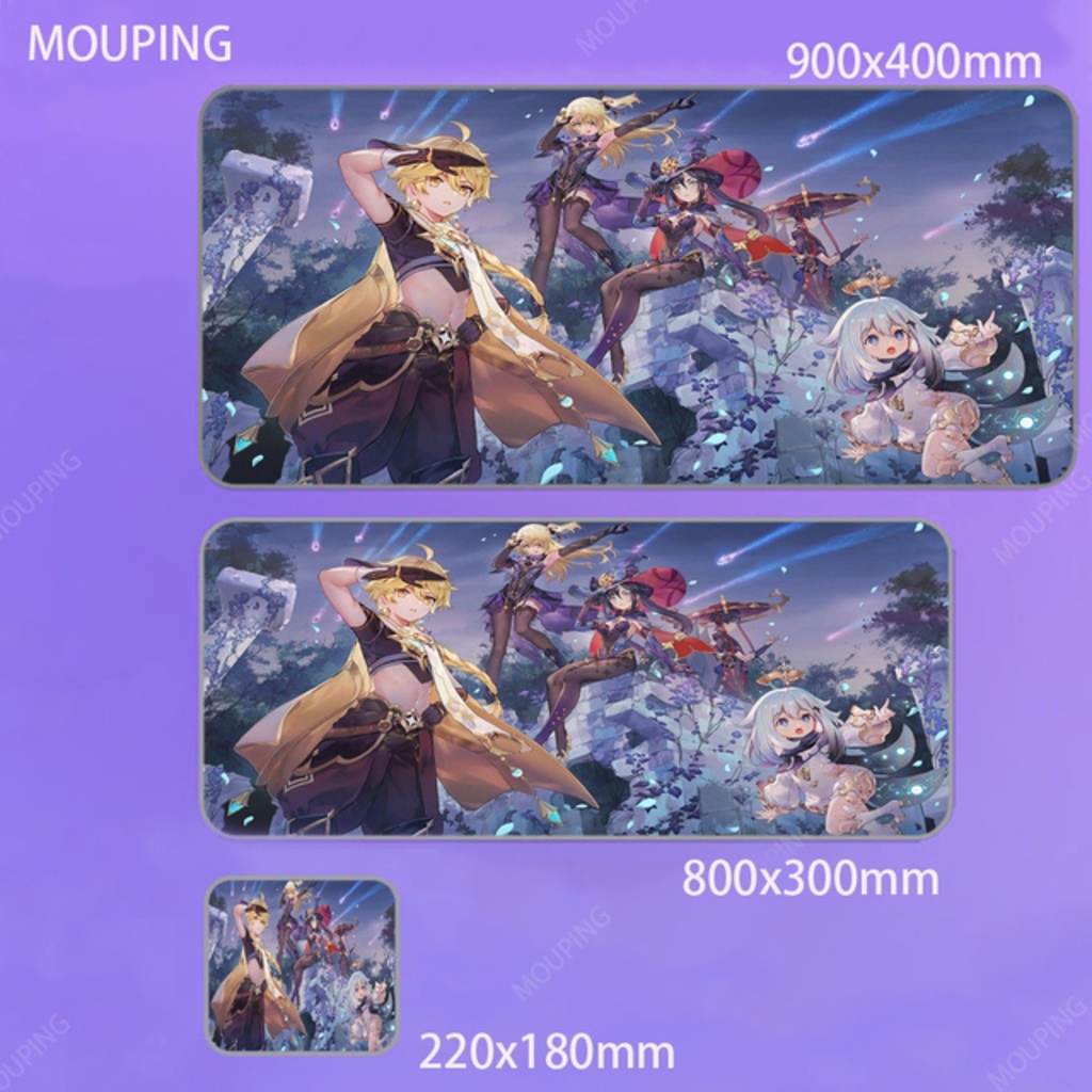 Art Anime Mouse Pad Ganyu Genshin Impact Play Mats Office Desks Carpet