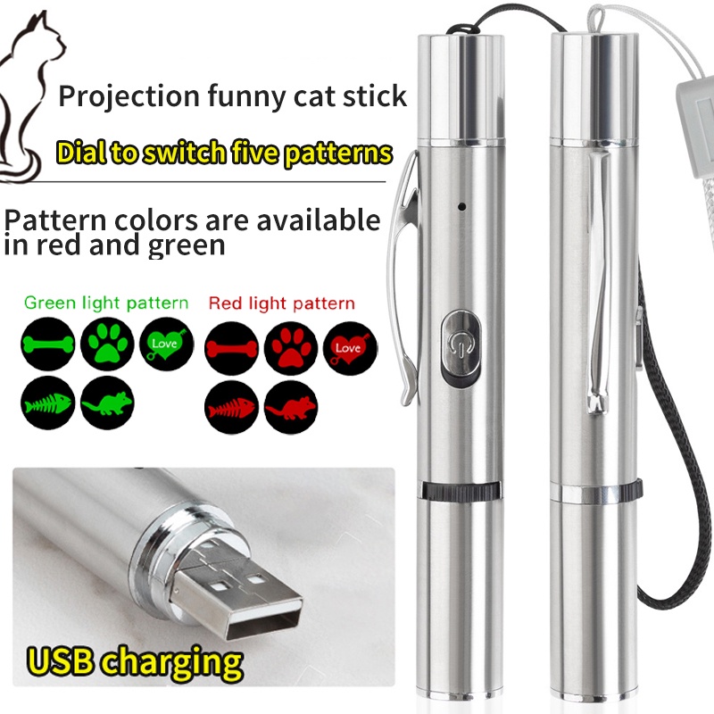 Rechargeable Cat Laser Toy Pointer With Multi Function Led Laser Uv Light Shopee Philippines