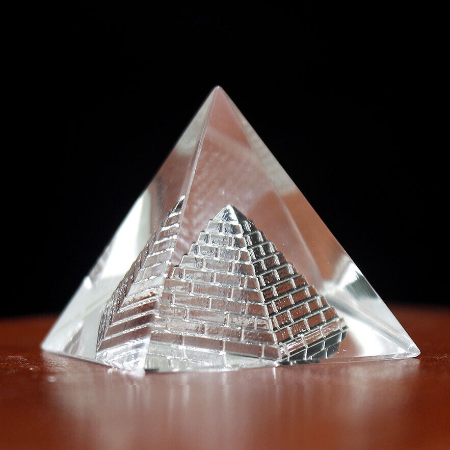 40mm Optical Glass Prism Beam Splitter Crystal Pyramid for Science ...