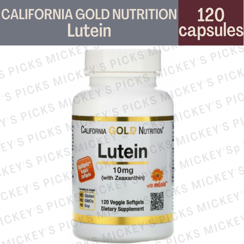 California Gold Nutrition, Lutein with Zeaxanthin,10mg or 20 mg, 60 or ...