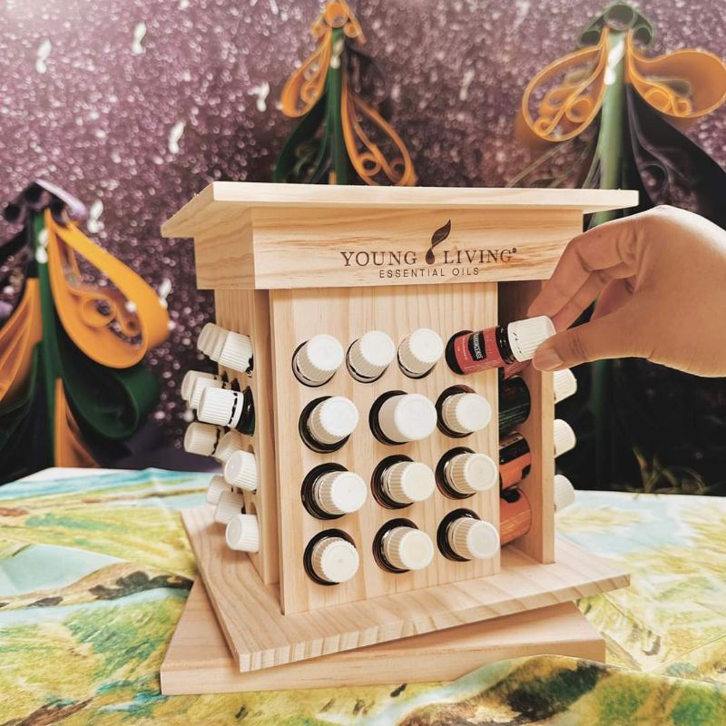 Young Living Wooden Oil Rotating Rack (52slots) | Shopee Philippines