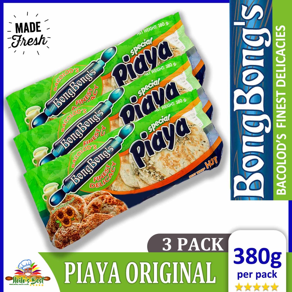 BongBong's Original Piaya Big 10s 3 Packs Bacolod Pasalubong Products ...