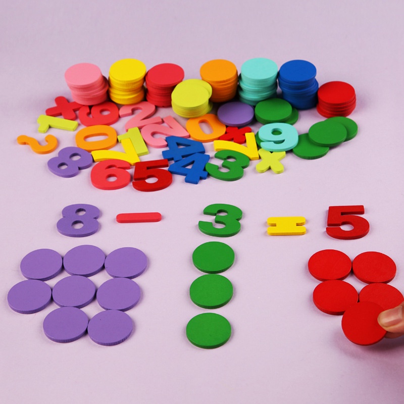 JLT Wooden Colorful Number Operation Counting Tokens Toy | Shopee ...