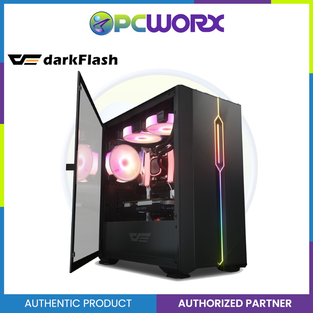 Darkflash Dlm23 Door Opening Of Tempered Glass Luxury M Atx Gaming Case Shopee Philippines