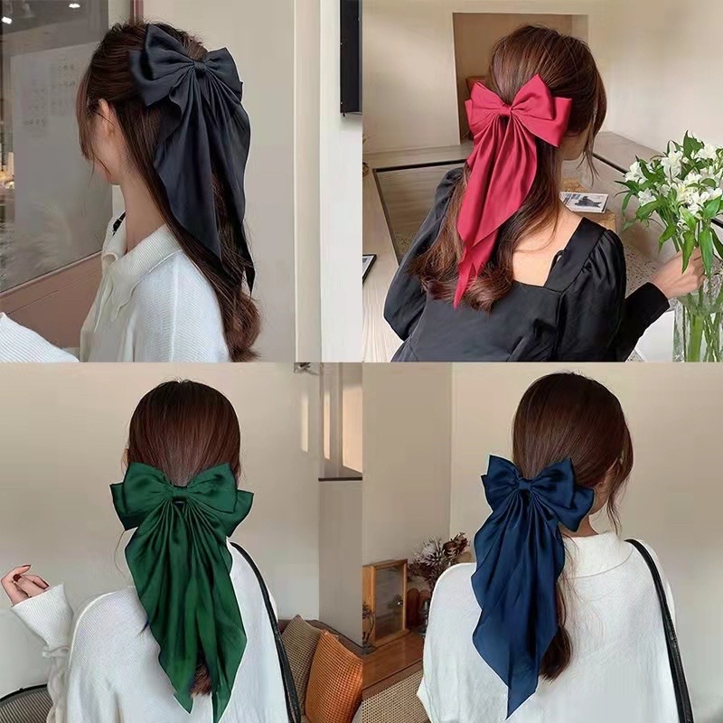 Women Pitik Clip Ribbon Hair Tie Hair Accessories Bowknot Ribbons Braided Hairpins Headdresses 4609