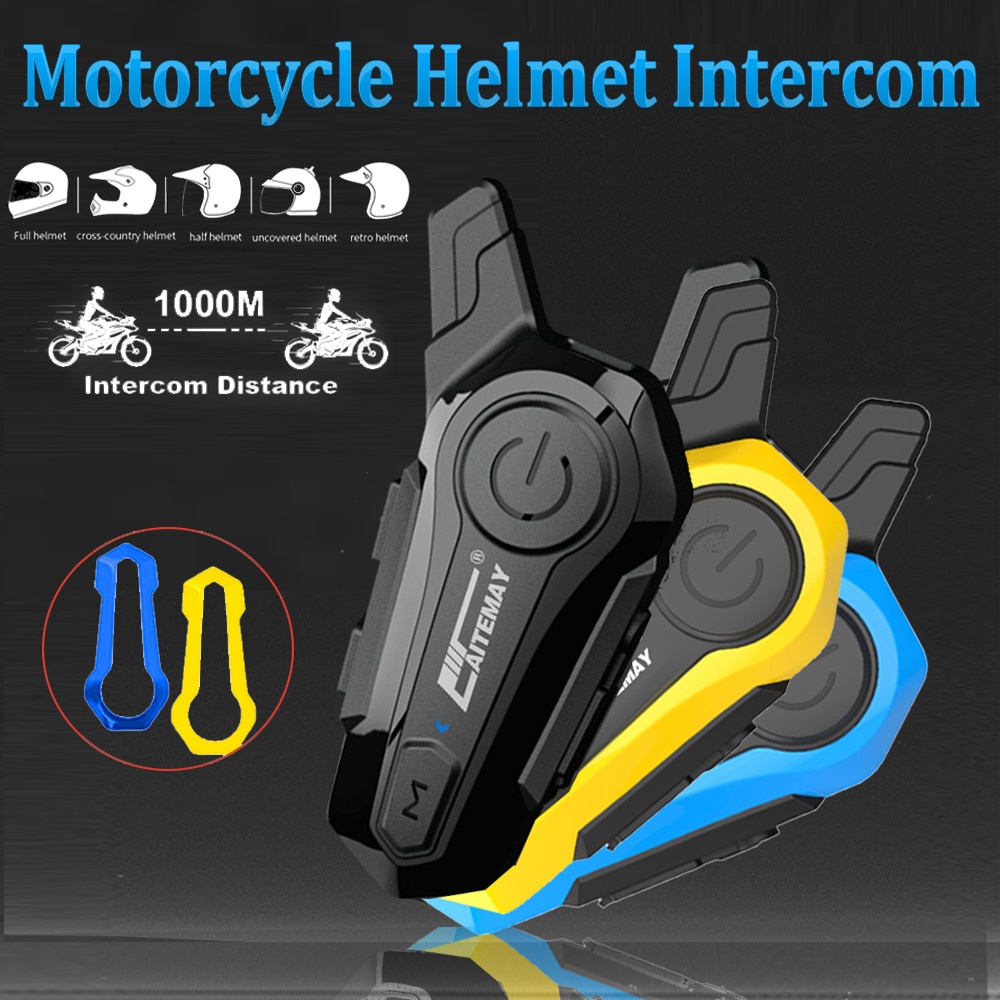 E1 Bluetooth Motorcycle Helmet Bluetooth Headset for 2 Rider