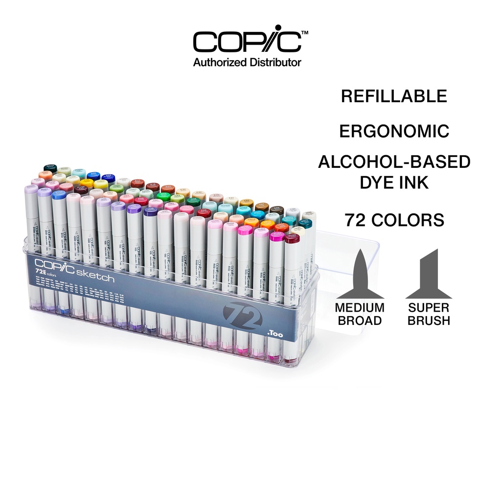 Copic Sketch Marker 72 Colors Set E | Shopee Philippines