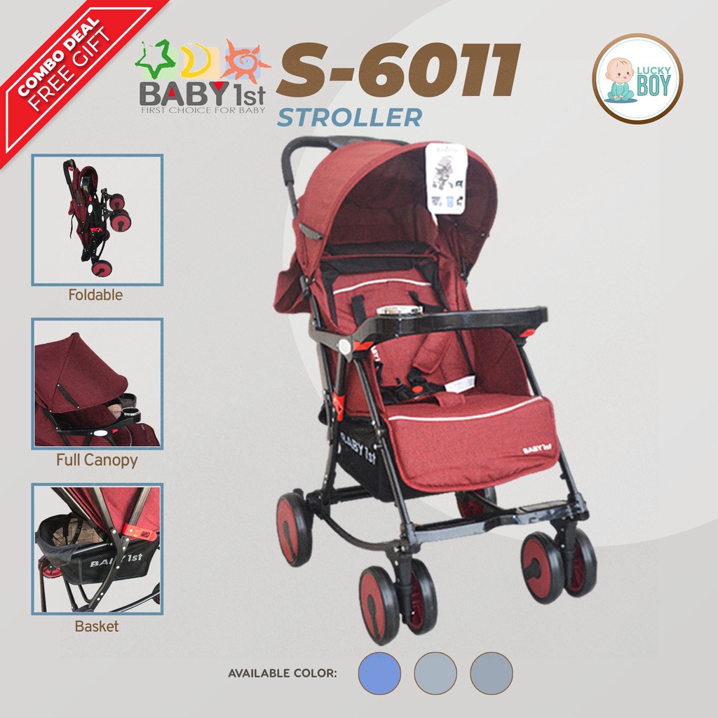 Baby 1st 6011 Red Baby Stroller with Rocking Feature Shopee Philippines