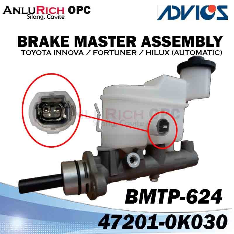 BRAKE MASTER ASSEMBLY FOR TOYOTA INNOVA / FORTUNER / HILUX (AUTOMATIC) ADVICS PART No. BMTP624
