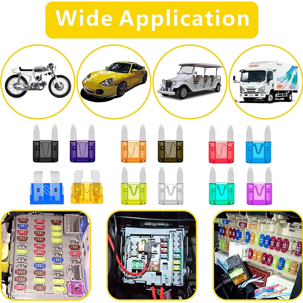 Witonics ATO/ATC Fuse Tap Kit With 6 Fuses (3A To 20A) - Add A Circuit For Car Electronics
