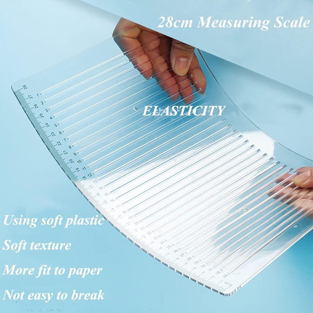 IVANES Straight Line Stencil Ruler A4 Transparent Neat Handwriting ...