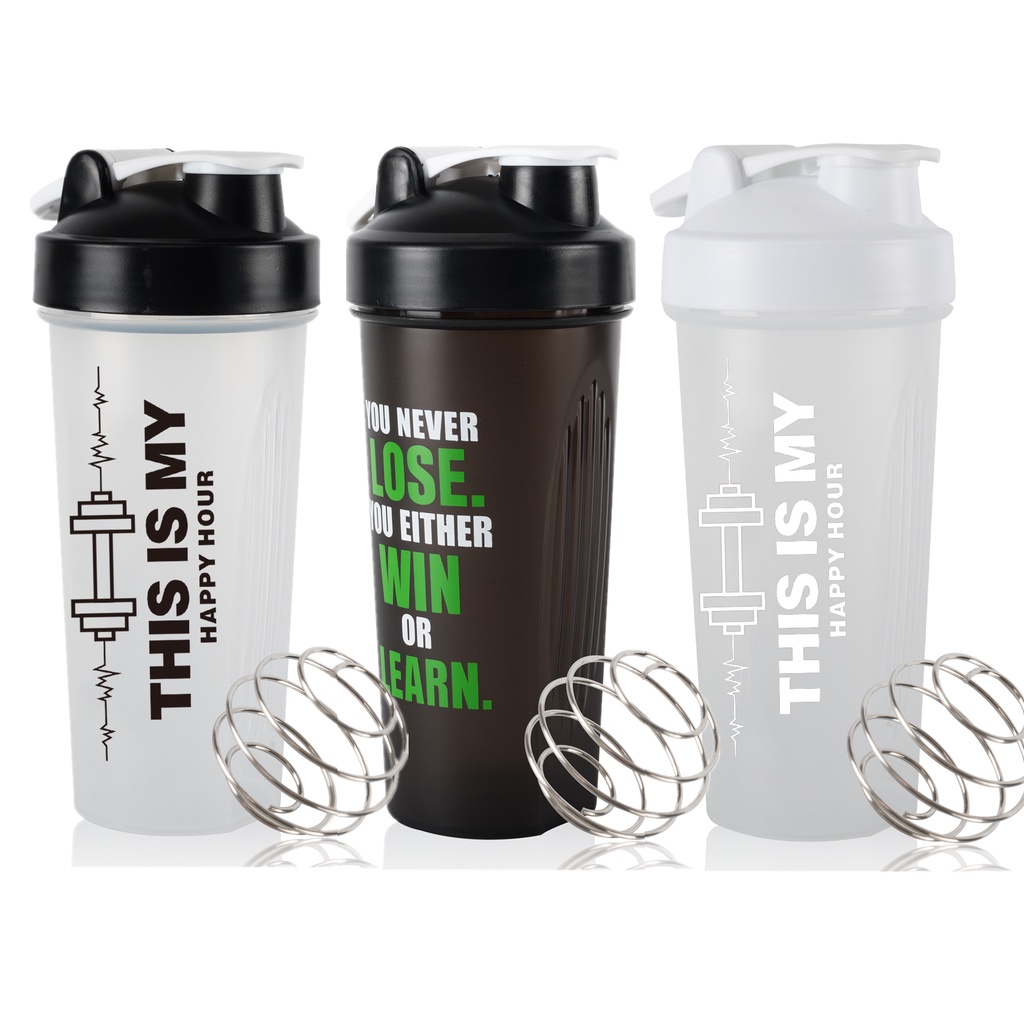 GEMFUL 600ML Protein Shaker Bottle Mixes BPA-Free Leak Proof Blender Water  Cup 20oz for Sports Gym