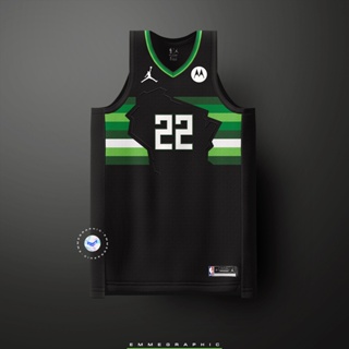 MILWAUKEE BUCKS GREEN GOLD FULL SUBLIMATION HG CONCEPT JERSEY