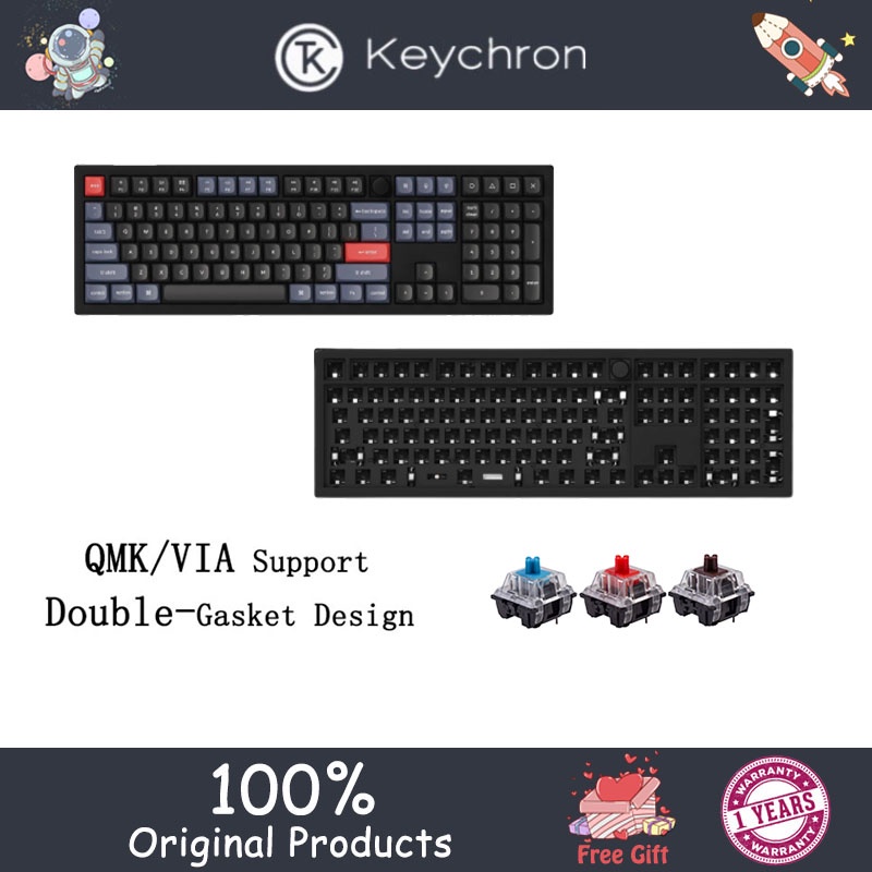 Keychron V6 108-key wired mechanical keyboard QMK key change VIA RGB ...