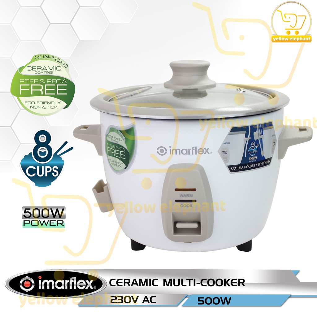 Imarflex Rice Cooker 1.5L Multi Cooker / Ceramic Pot / 8 cups / 500 watts Shopee Philippines