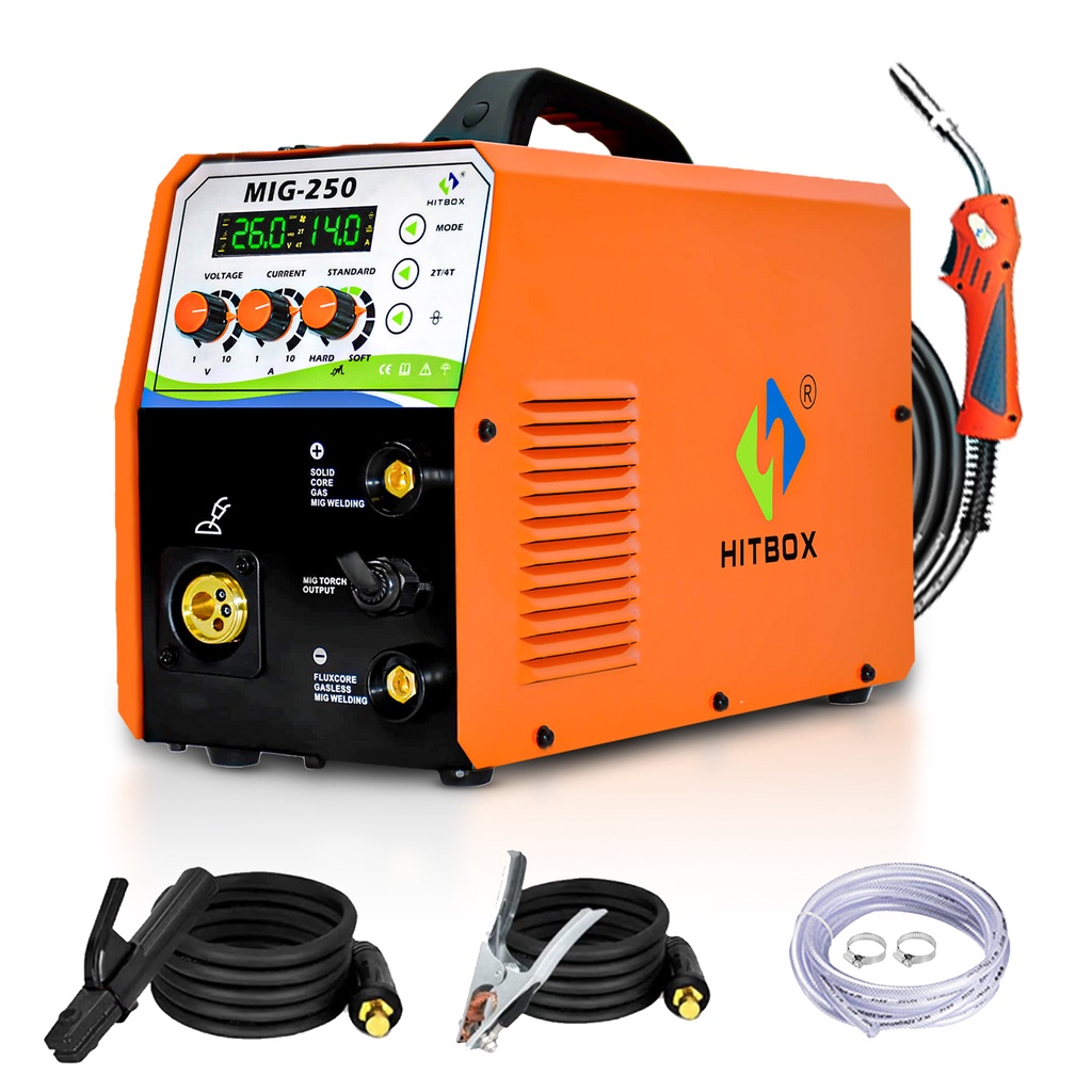 HITBOX MIG250 4in1 Welding Machine MIG Gas/ MIG Gasless/ ARC MMA