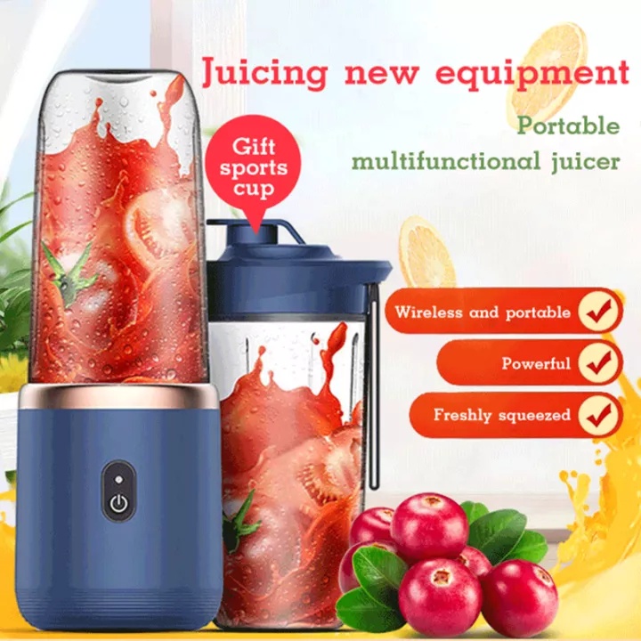 BLENDER PORTABLE 350Ml ORIGINAL 100 Blender Juicer Mini USB 6leaf