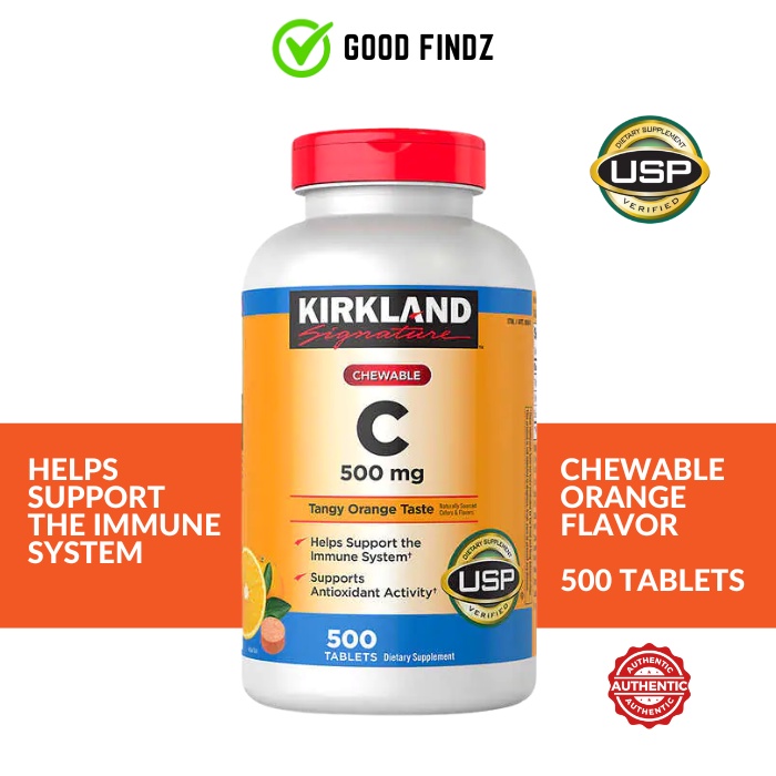 Kirkland Vitamin C 500 mg Chewable 500 Tablets Shopee Philippines