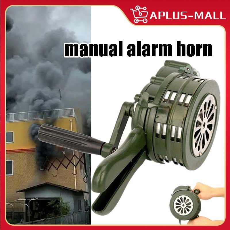Hand Crank Siren Horn 110DB Manual Emergency Alarm For Firefighting