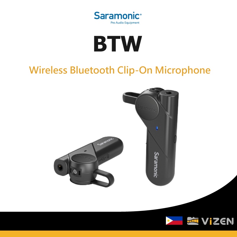 Saramonic BTW Wireless Bluetooth ClipOn Microphone Shopee Philippines