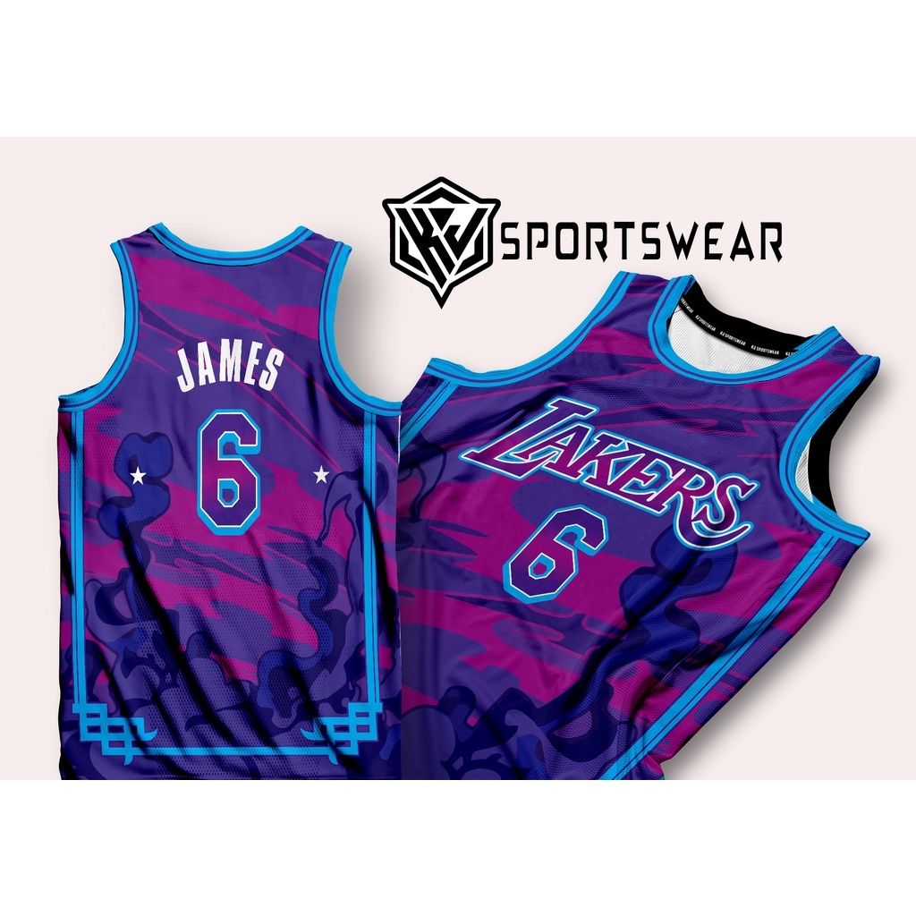 LAKERS VIOLET ASBTRACT FULL SUBLIMATION JERSEY Shopee Philippines