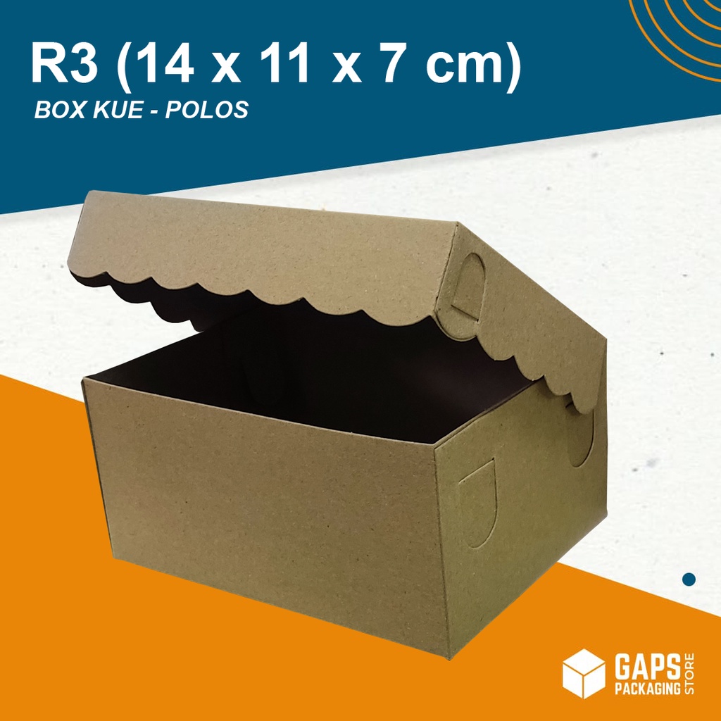 Cake Box / Rice Catering Box / Food Box R3 Kraft Thickness 310 gsm Non ...